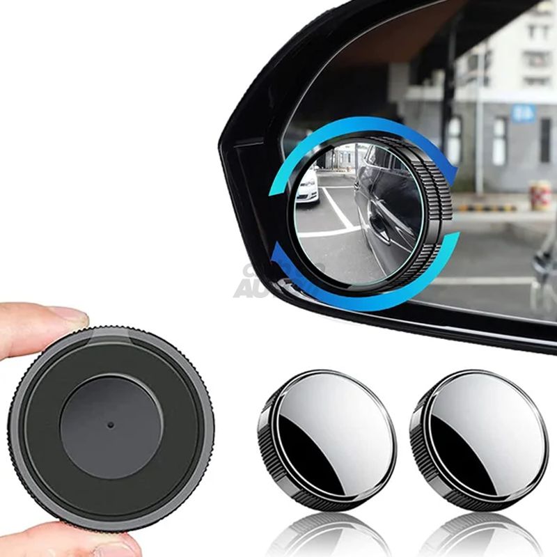 Širokouhlé zrkadlá pre mŕtvy uhol otočné o 360° (2 ks)
